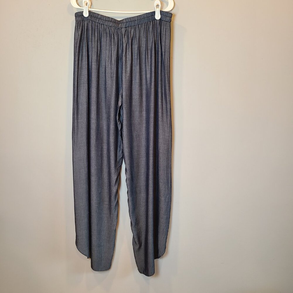 Drew Tulip Pant Side Slit Womens Large Blue - Picture 4 of 8